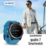 Garmin quatix 7 Standard Edition Marine GPS Smartwatch and Focus Camera Charger Stand Bundle