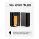 K&F Concept 7.4V 2280mAh 2-Pack Rechargeable Li-Ion Battery Charger Set for Sony Alpha Series