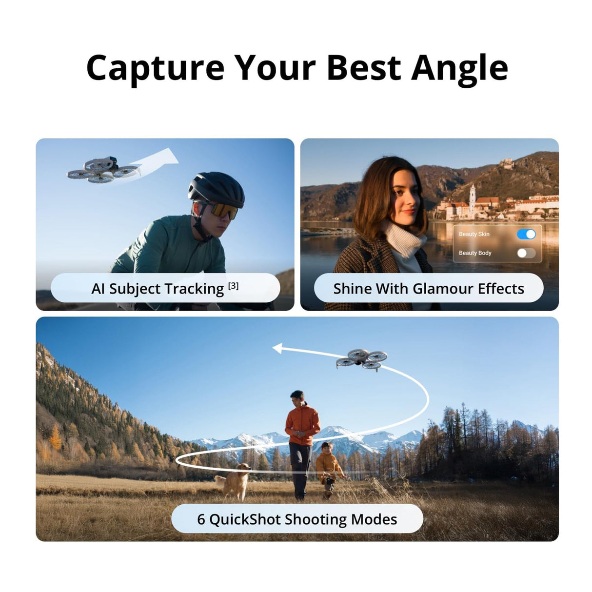 DJI Flip Mini Camera Drone with Kingston 128GB MicroSDXC Canvas Go Plus Memory Card Bundle