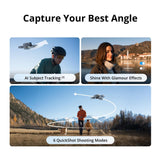 DJI Flip Mini Camera Drone with Kingston 128GB MicroSDXC Canvas Go Plus Memory Card Bundle