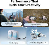 DJI Flip Mini Camera Drone with Kingston 128GB MicroSDXC Canvas Go Plus Memory Card Bundle