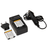 Koah Pro Rechargeable Lithium-Ion Battery 2-Pack and Charger for Kodak KLIC-7006
