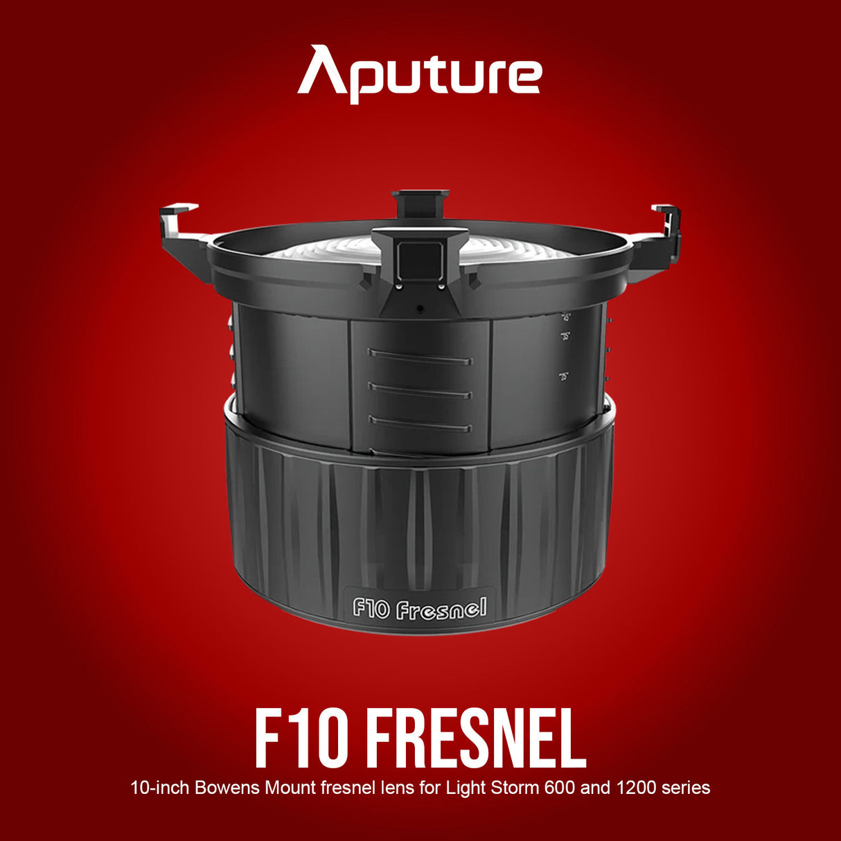 Aputure F10 Fresnel with Aputure F10 Barndoors for LS 600d Fresnel Attachment Bundle