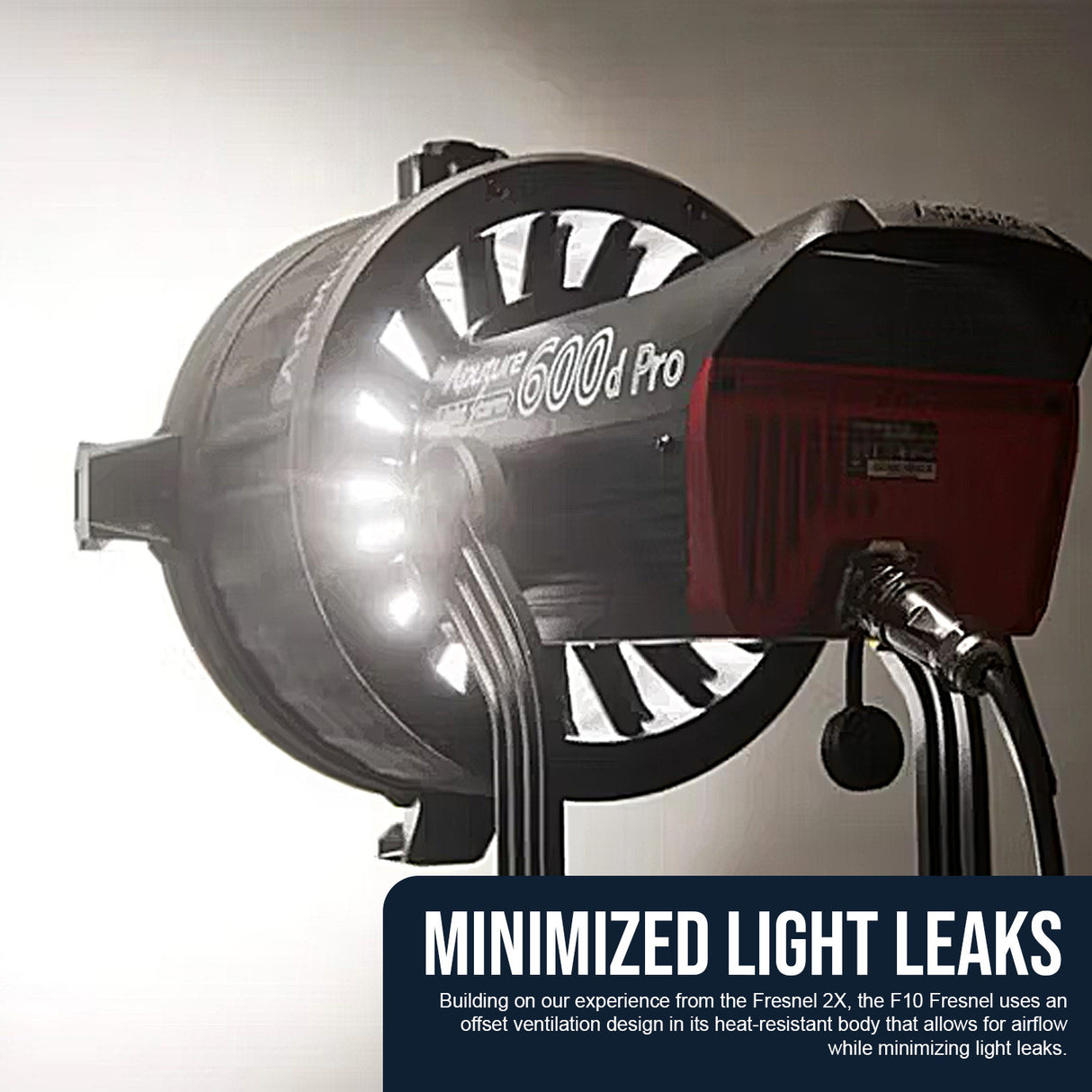 Aputure F10 Fresnel with Aputure F10 Barndoors for LS 600d Fresnel Attachment Bundle