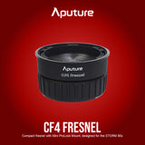 Aputure CF4 Fresnel for Storm 80c Fixture with 4-Inch Diameter Lens (Black) and CF4 Barn Door Bundle