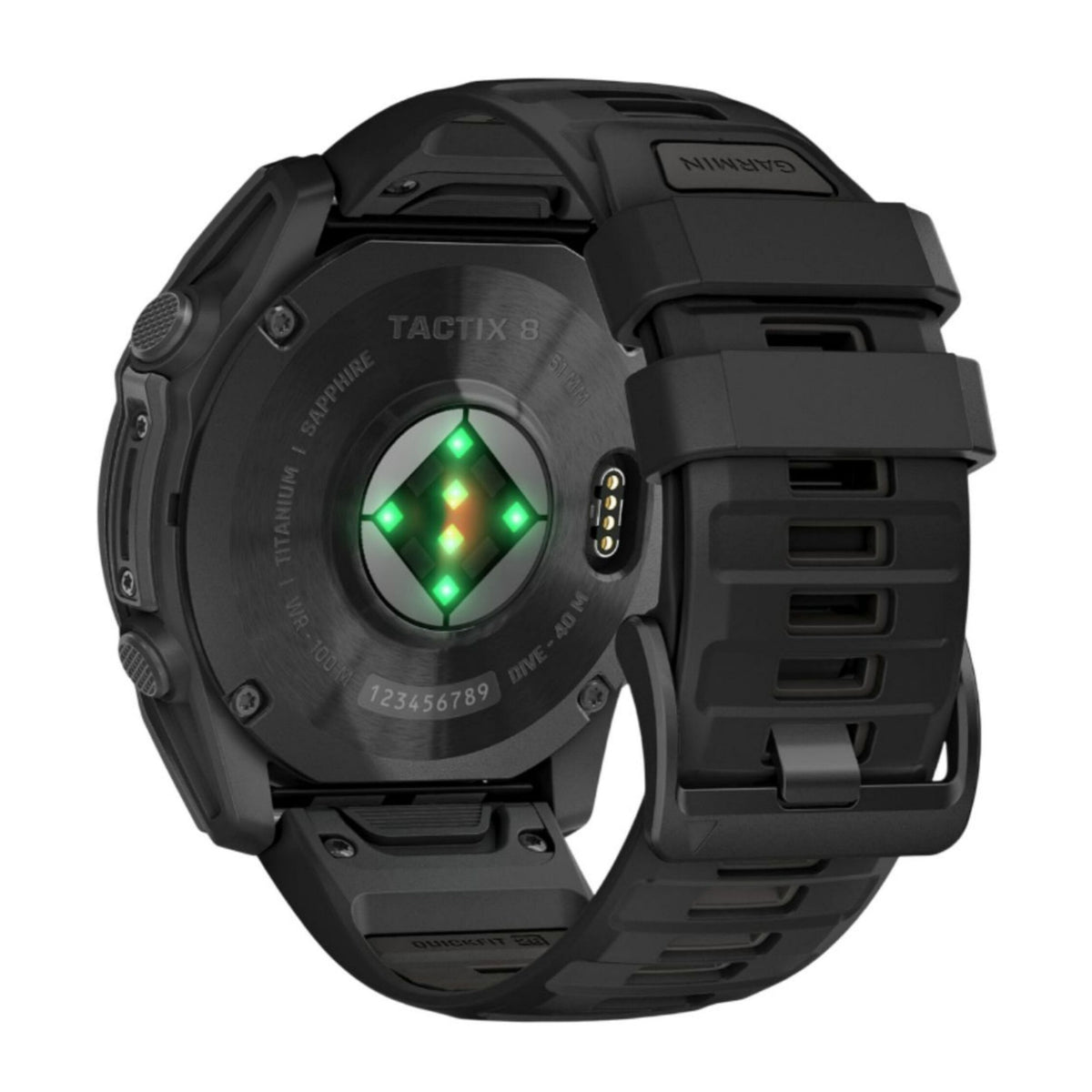Garmin tactix 8 51mm AMOLED Sapphire Edition Smartwatch with Built-In Flashlight (Black)