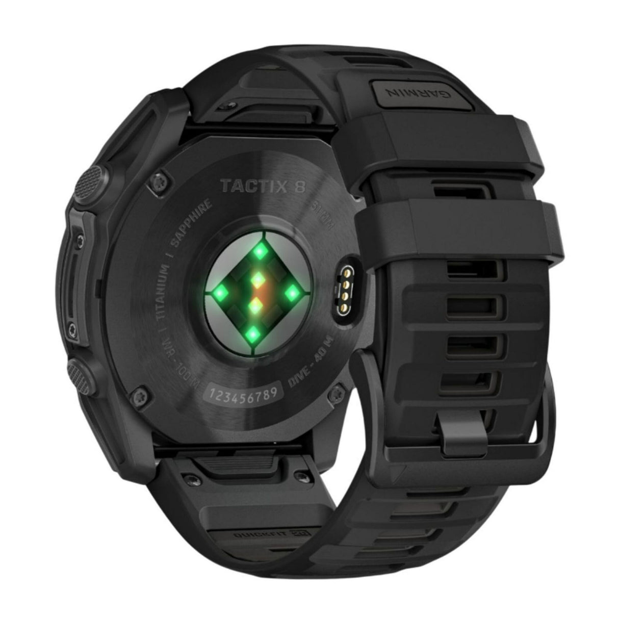 Garmin tactix 8 51mm AMOLED Sapphire Edition Smartwatch with Built-In Flashlight (Black)