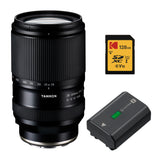 Tamron A074S 28-300mm F4-7.1 Di III VC VXD Zoom Lens (Black) and Z-Series NP-FZ100 Battery Bundle