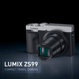 Panasonic LUMIX ZS99 30x Zoom Point Compact Digital Camera (Silver) and Memory Card Bundle