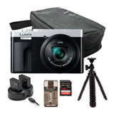 Panasonic LUMIX ZS99 30x Zoom Point Compact Digital Camera (Silver) and Memory Card Bundle