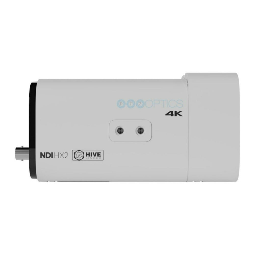 PTZOptics Studio 4K Camera with 12x Zoom, NDI HX2 Connectivity, and 16x Digital Zoom (White)