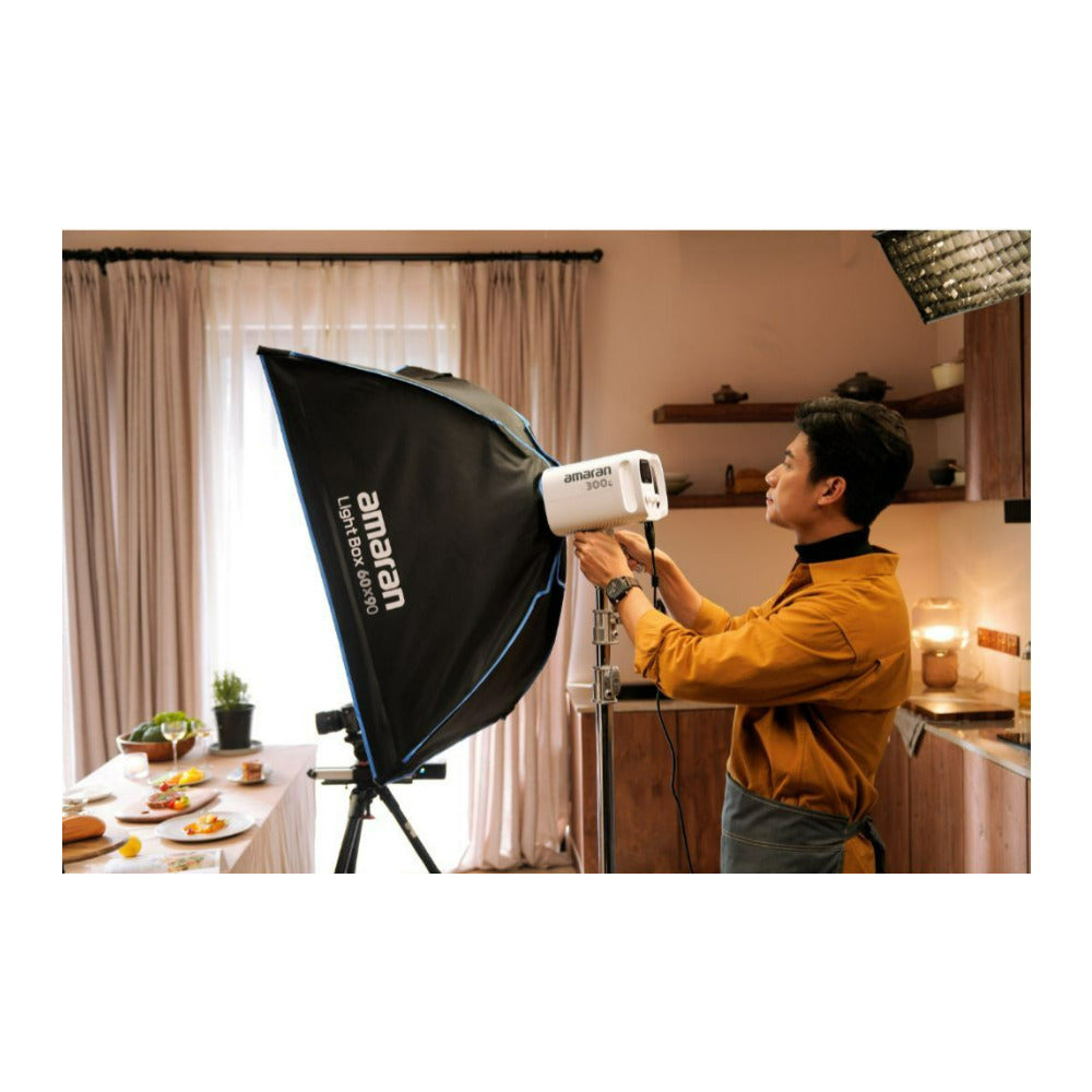 amaran Light Box 60x90 One-Snap Setup Slim Rectangular Bowens Mount Softbox with Light Control Grid