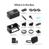 DJI Osmo Action 5 Pro Adventure Combo with Carrying Case and 128GB SDXC MicroSD Memory Card Bundle