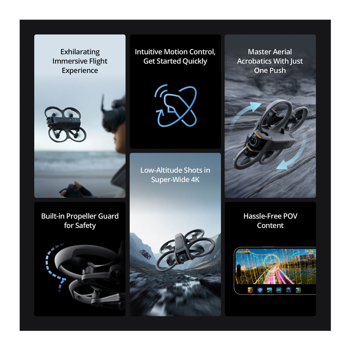 DJI Avata 2 Camera 4K Immersive Flight Experience FPV Drone Only with Care 2-Year Plan Card Bundle