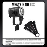 Aputure STORM 80c IP65 80W Full-Color Compact Point Source Fixture (Black) with Mini Softbox Bundle