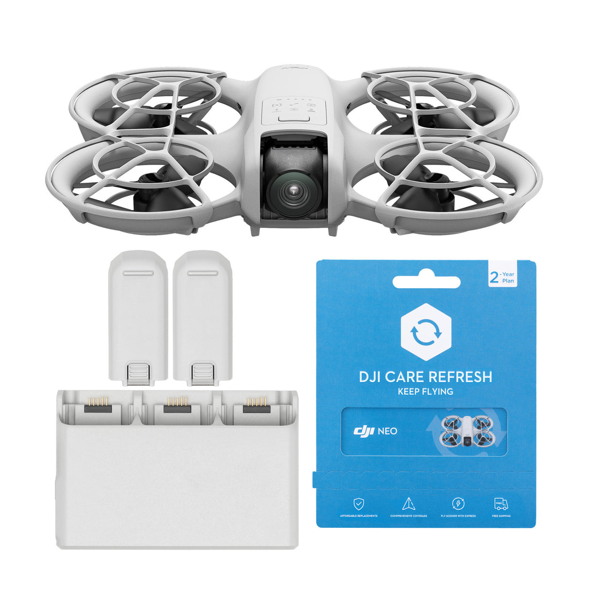 DJI Neo Palm-Sized Lightweight Drone Combo (No RC) with DJI Care Refresh 2-Year Plan Card Bundle