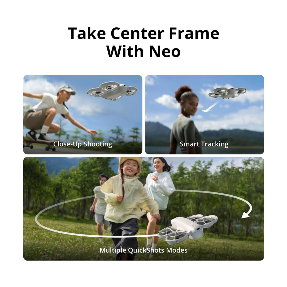 DJI Neo Palm-Sized Lightweight Drone Combo (No RC) with DJI Care Refresh 2-Year Plan Card Bundle