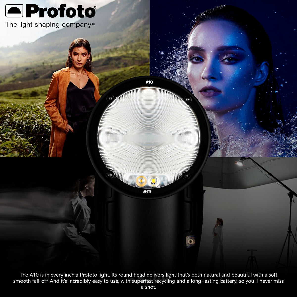 Profoto A10 On-Camera Flash Light for Sony with Profoto Connect-Button-Free Trigger for Sony Bundle