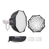 amaran Light Dome Mini SE Bowens Mount Octagonal Softbox and amaran Light Control Grid Bundle