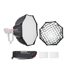 amaran Light Dome Mini SE Bowens Mount Octagonal Softbox and amaran Light Control Grid Bundle