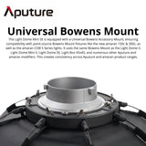 amaran Light Dome Mini SE Bowens Mount Octagonal Softbox and amaran Light Control Grid Bundle