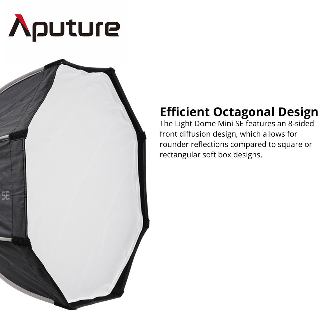 amaran Light Dome Mini SE Bowens Mount Octagonal Softbox and amaran Light Control Grid Bundle