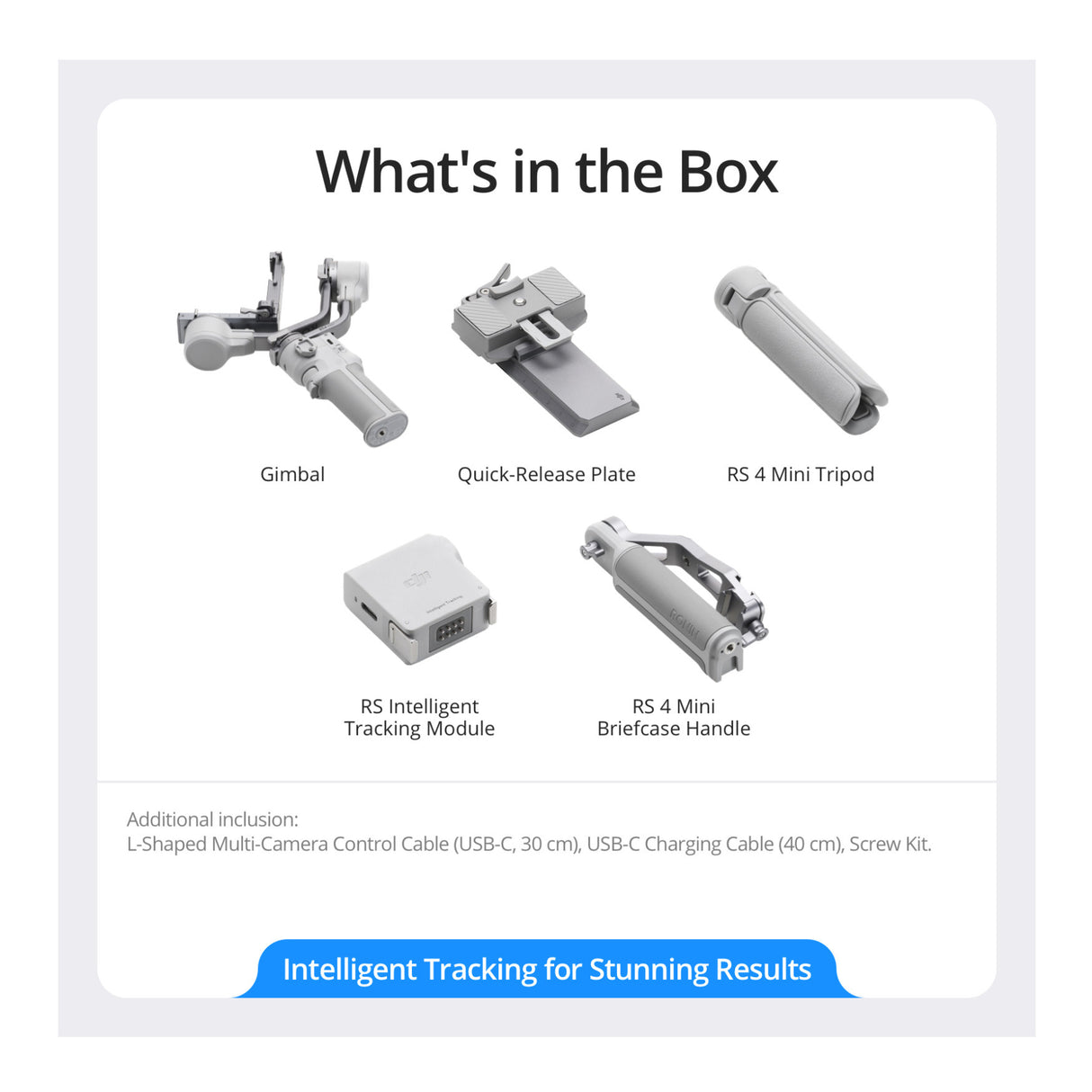 DJI RS 4 Mini Combo Gimbal Stabilizer for Cameras with Auto Axis Locks and Briefcase Handle