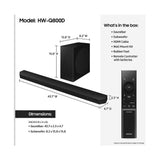 Samsung HW-Q800D Q-Series 5.1.2 ch. Wireless Dolby Atmos Soundbar with Q-Symphony (Black)