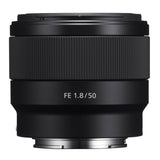 Sony FE 50mm f/1.8 Lens with 64GB Memory Card Bundle