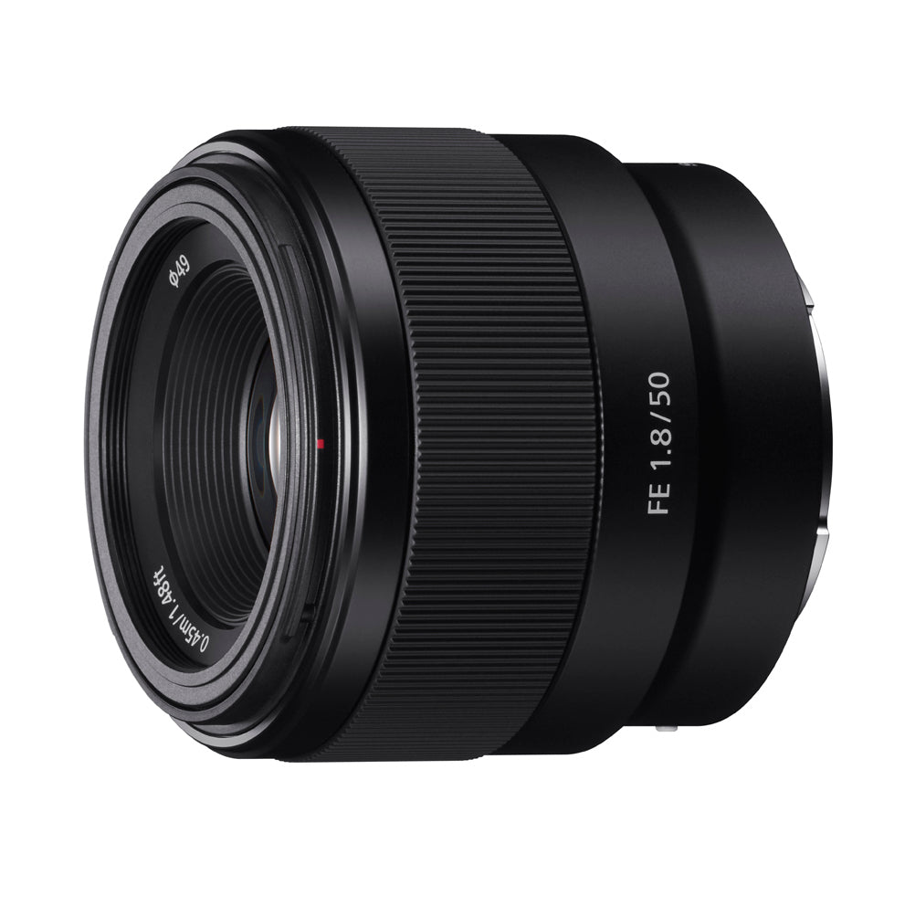 Sony FE 50mm f/1.8 Lens with 64GB Memory Card Bundle