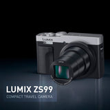 Panasonic LUMIX ZS99 30x Zoom Point and Shoot Compact Digital Camera (Silver) and Memory Card Bundle