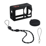 STARTRC Silicone Shock-Absorbent Protective Case with Lens Cap Kit for DJI Action 5 Pro (Black)