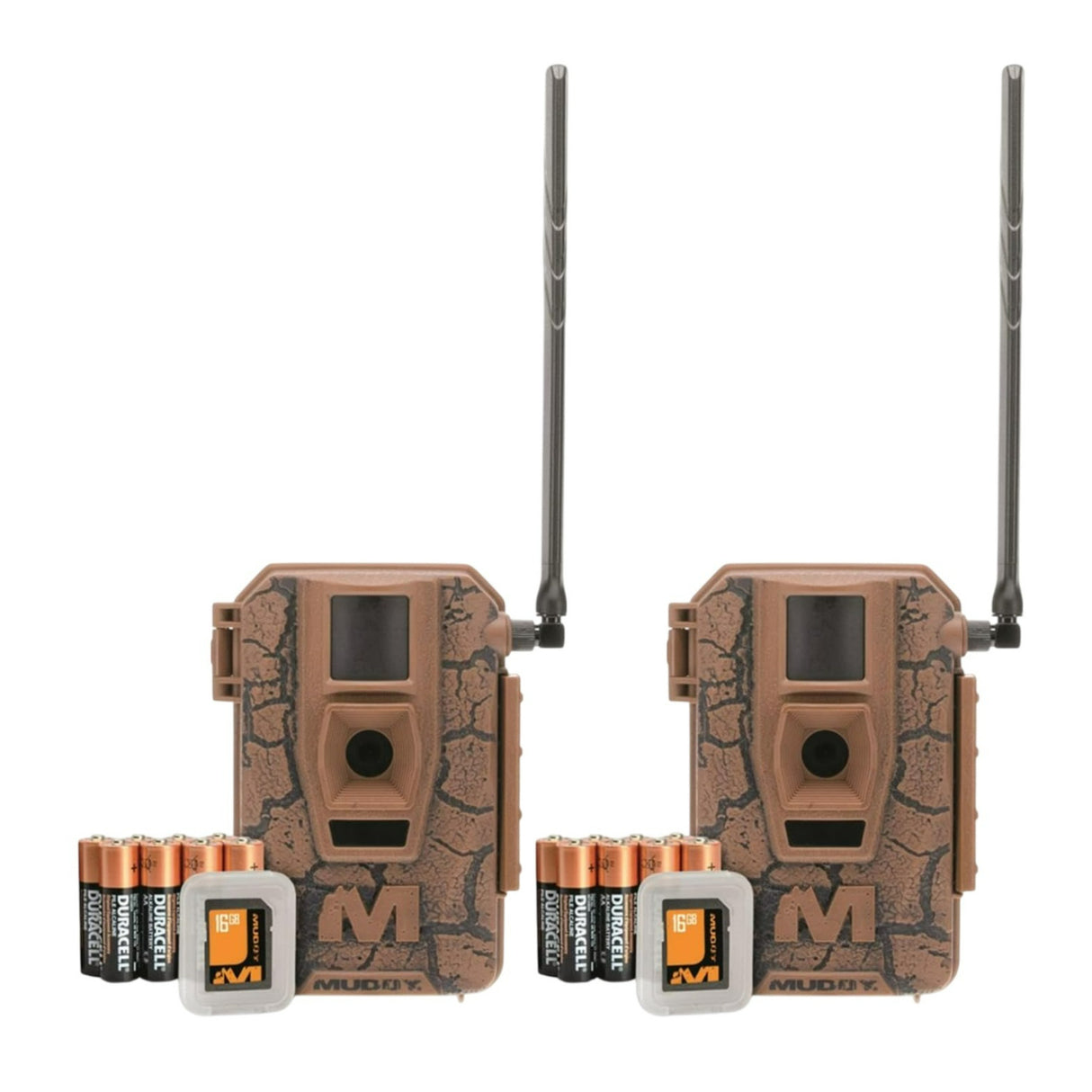 Muddy Mitigator 2.0 24MP Cellular Wireless Trail Camera with 80-Feet Detection Range (Brown, 2-Pack)