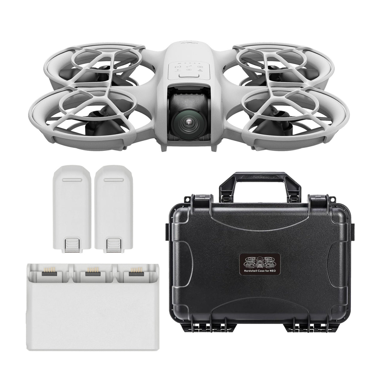 DJI Neo Palm-Sized Lightweight Drone Combo (No RC) with Waterproof Customized Hard Case