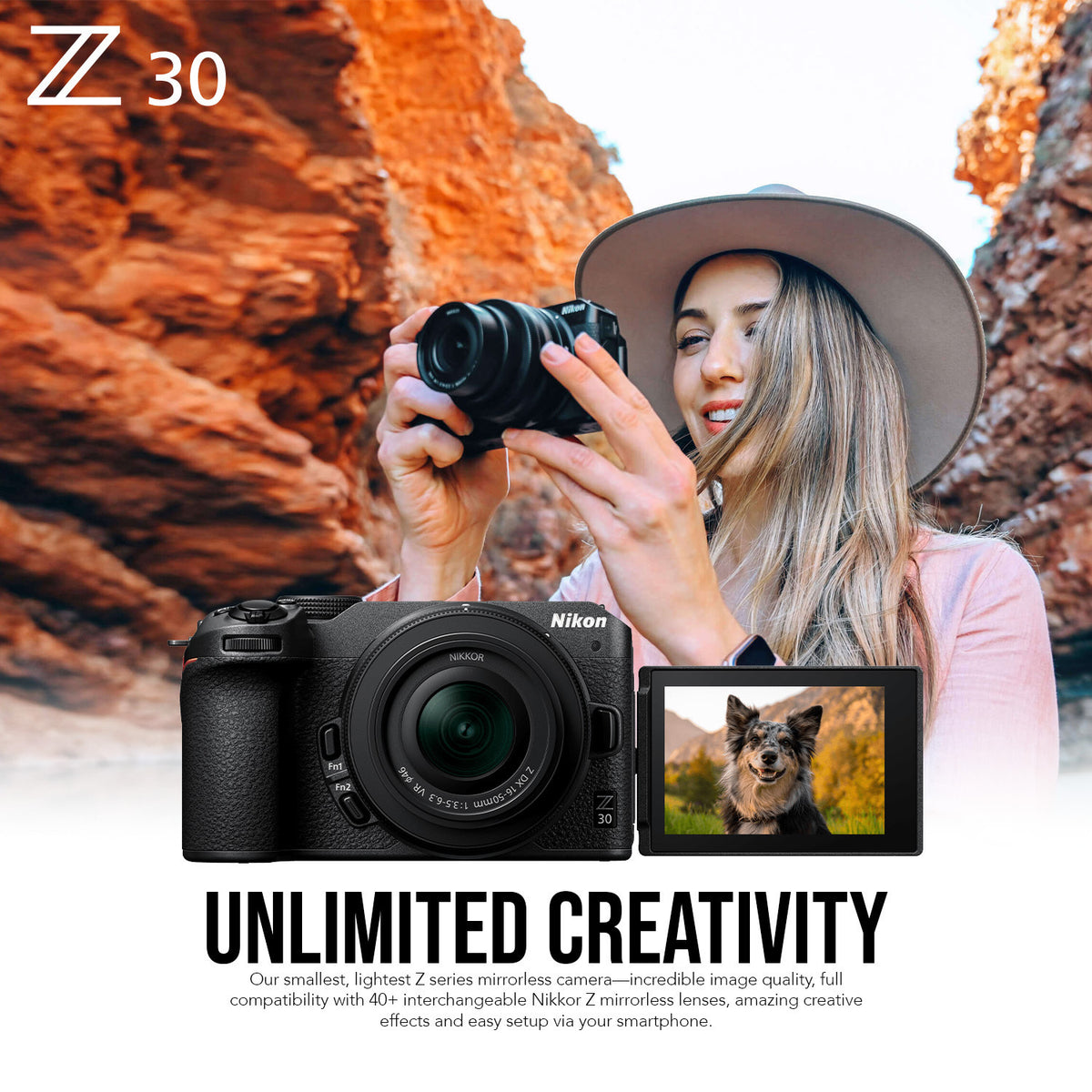Nikon Z 30 Creator’s Kit with NIKKOR DX 16-50mm F3.5-6.3 VR and Nikon FTZ II Mount Adapter Bundle