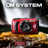 Olympus Tough TG-7 12MP Digital Camera with F2.0 Lens (Red) with Rechargeable Li-Ion Battery Bundle