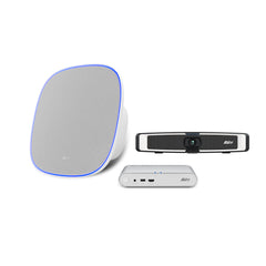 AVer FONE700 Ceiling Speakerphone System with Noise Suppression and VB130 4K Videobar (White) Bundle