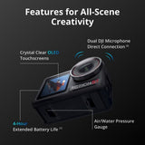 DJI Osmo Action 5 Pro Standard Combo Action Camera with 4nm Chip and 47GB Built-In Storage Bundle