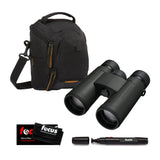 Nikon Prostaff P3 8X42 Binoculars and DSLR and Mirrorless Camera Shoulder Bag (Black) Bundle