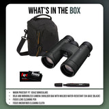 Nikon Prostaff P7 10X42 Binoculars and DSLR and Mirrorless Camera Shoulder Bag (Black) Bundle