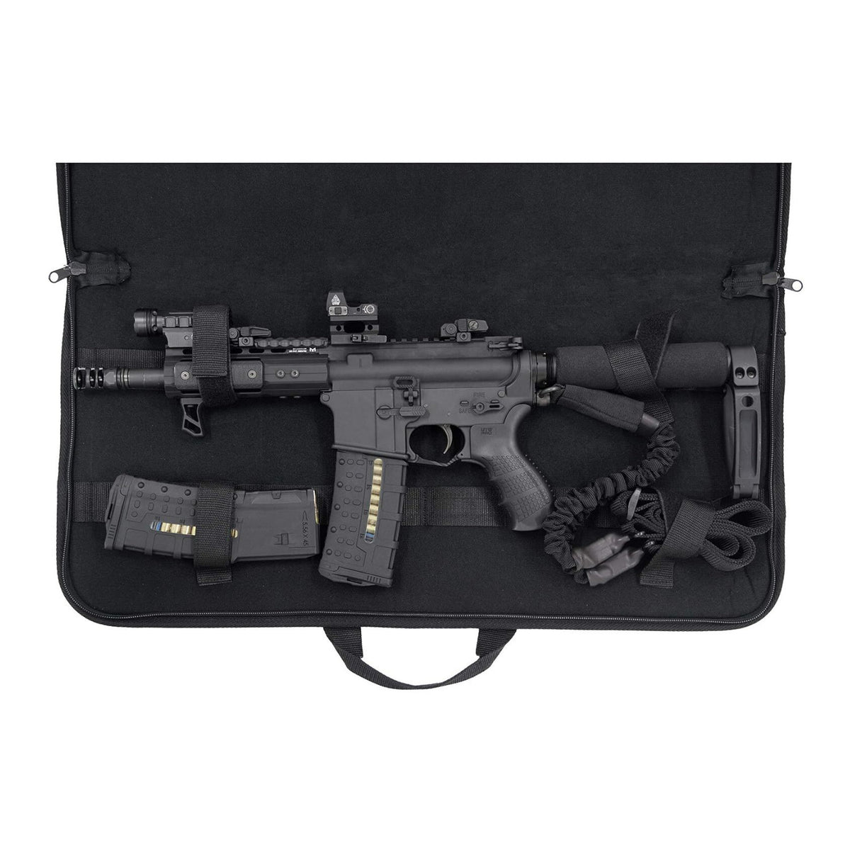 UTG Homeland Security 25 Inch Polyester Gun Black Case with Zippered Closures