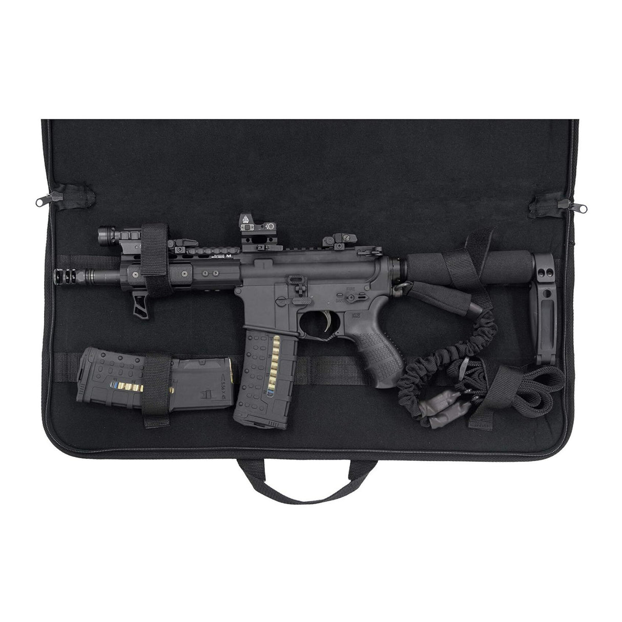 UTG Homeland Security 25 Inch Polyester Gun Black Case with Zippered Closures