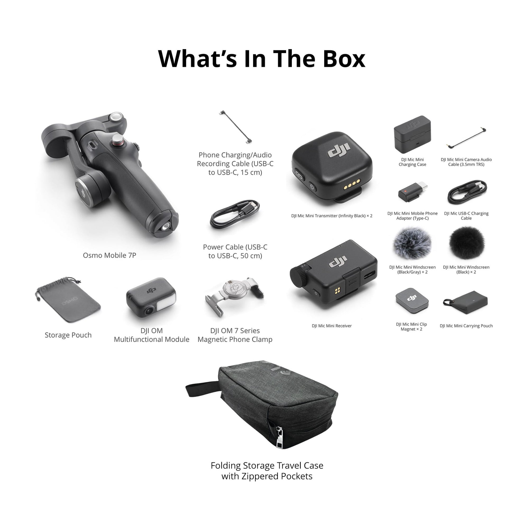 DJI osmo mobile 7P と mic mini DJI Osmo Mobile 7P Vlog Combo (DJI Mic Mini Transmitter Infinity