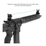 UTG Super Slim Aluminum-Steel Rear Sight with Manual Flip-Up and Tool-Free Aperture (Black)