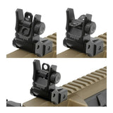 UTG Super Slim Aluminum-Steel Rear Sight with Manual Flip-Up and Tool-Free Aperture (Black)