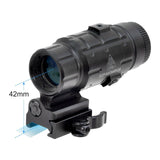 UTG 3x Magnifier with Quick Detachable Mount and Fully Adjustable Cam Lever Lock System (Black)