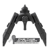 UTG Recon 360 TL M LOK Matte Black Bipod with 5.8 to 7.1 Inch Center Height