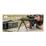 UTG Recon 360 TL M LOK Matte Black Bipod with 5.8 to 7.1 Inch Center Height