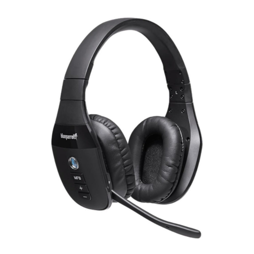 BlueParrott S450-XT Bluetooth Stereo Headset, Noise-Canceling Mic (Black) (Certified Refurbished)