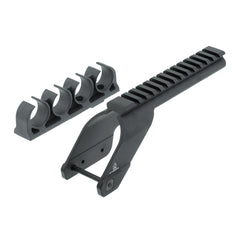 UTG Picatinny Optic Mount with See-Through for 12 Gauge MOSSBERG 590 and 500 Shotguns (Black)